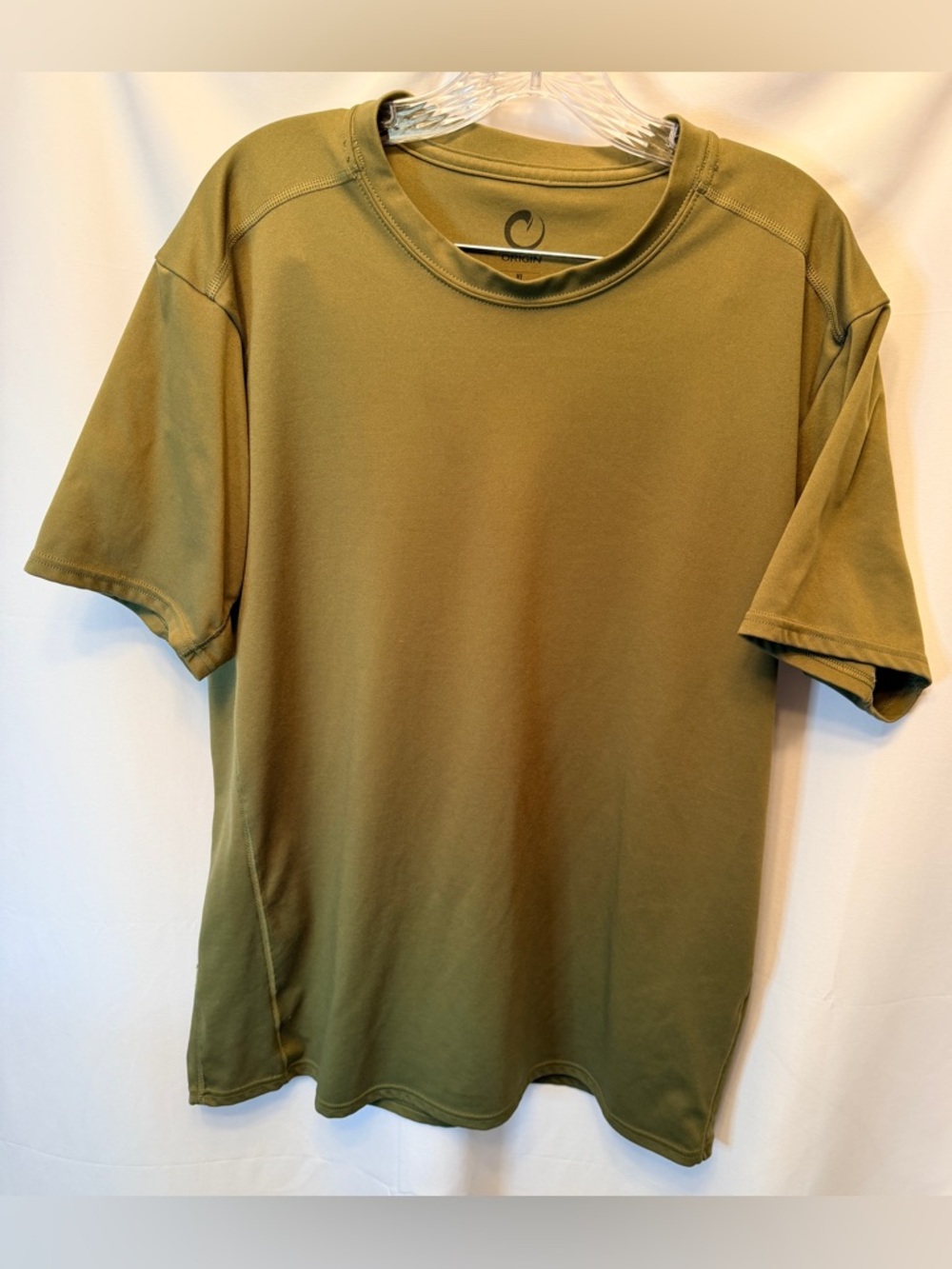 Origin USA Men’s Size XL Performance T-Shirt Military Green Stretch Made In USA